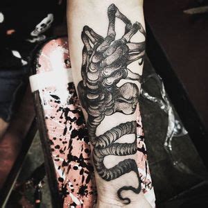 facehugger tattoo|pierced hearts facehugger tattoo.